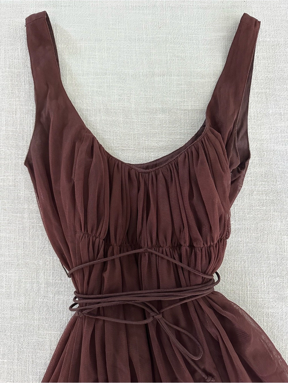 Anthropologie Moulinette Soeurs Brown Sleeveless Tulle Dress - Women